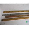 Image 2 : (4) Yard Sticks - 1 metal