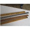 Image 3 : (4) Yard Sticks - 1 metal