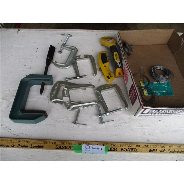 C-Clamps, Scrapers, Utility Knife