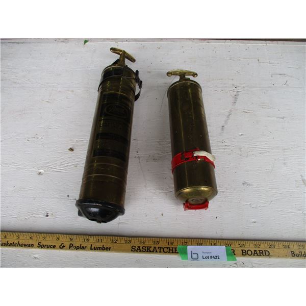 Brass Fire Extinguishers with Mounting Brackets