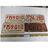 Image 1 : (4) License Plates (1950 Commercial Low Number Plate, 1970's Plates)