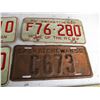 Image 2 : (4) License Plates (1950 Commercial Low Number Plate, 1970's Plates)