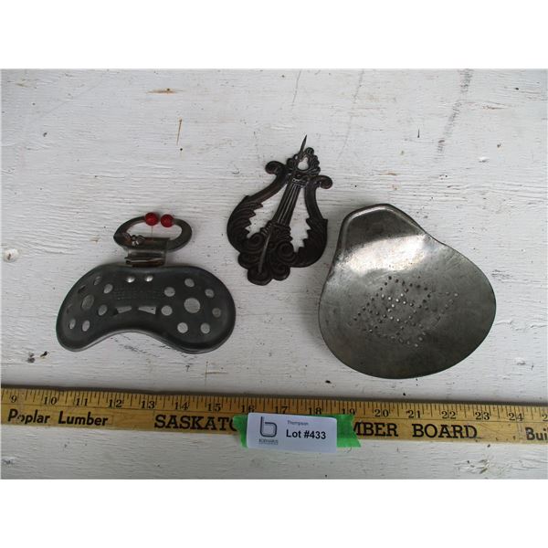 Vintage Letter Holder, Vintage Soak Tray, Vintage Weaning Tool