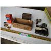 Image 1 : Wooden Bluebird Box, Tobacco Tins, Gauges, Misc.