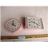 Image 1 : (2) Pink Electric Wall Clocks (Working)