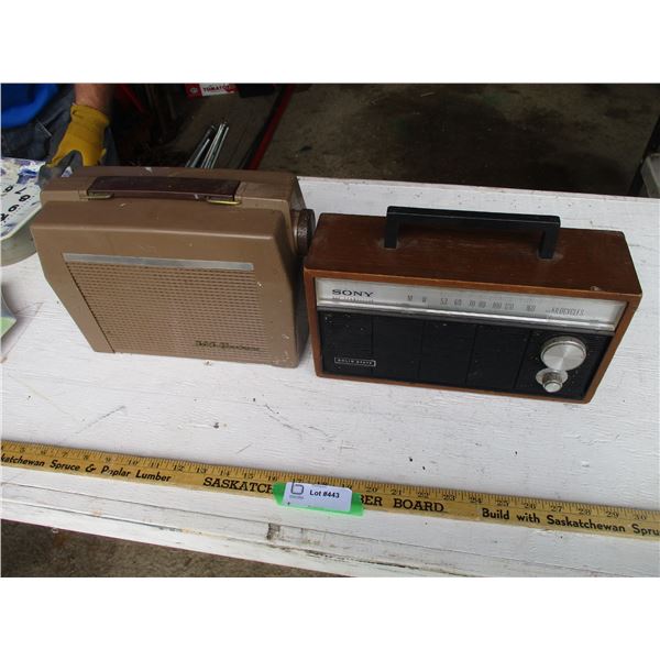 (2) Transistor Radios (1 - RCA, 1 -Sony)