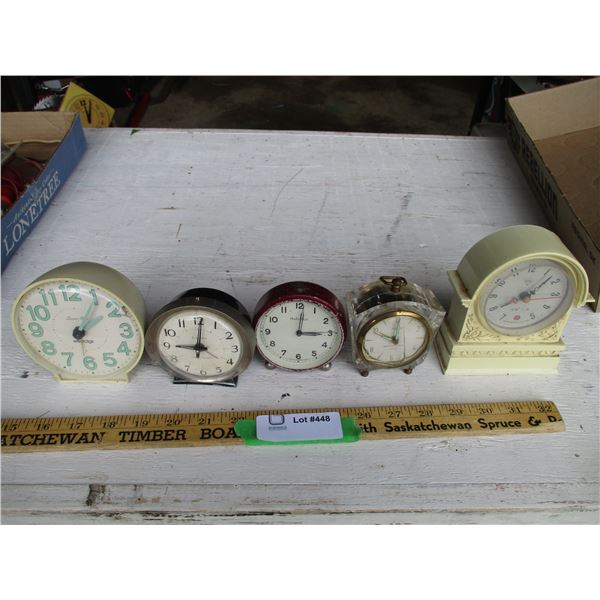 (5) Alarm Clocks (Working)