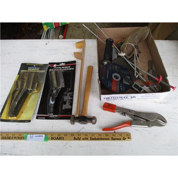 Wire Brush Set, Chipping Hammer, Lever Wrench, Misc.