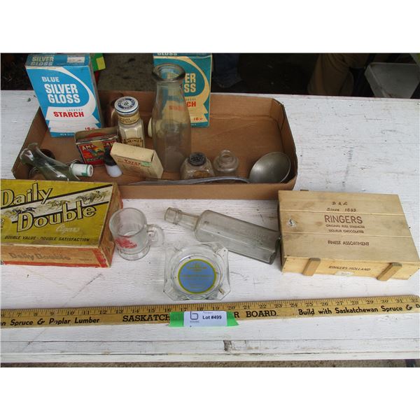 Daily Double Cigar Box, Dog N Suds Mug, Good Year Tire Ash Tray, Misc.
