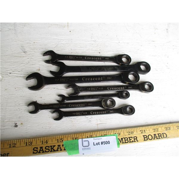 Set of Ratchet Style Crescent Wrenches (7 Pc. Total)