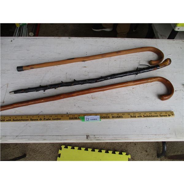 (3) Walking Canes