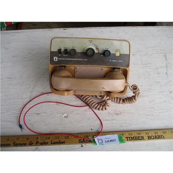 Vintage Johnson/Messenger CB Mobile Radio Telephone