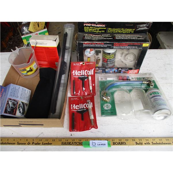 (2) Thread Repair Kits, Air Conditioning Testing/Charger Kit, Misc.