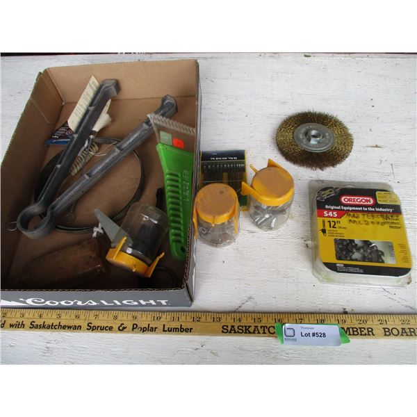 12" Chainsaw Chain, Drill Bits, Bits, Misc.