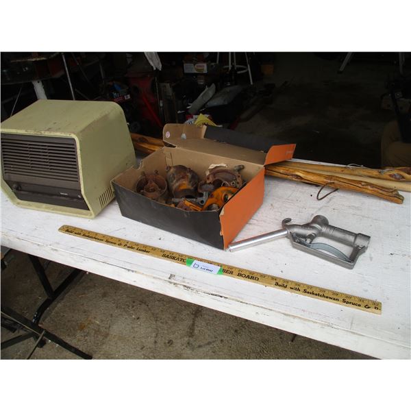 Willow Walking Sticks, Broom, Minneapolis-Moline Carburetors, Husky Bowser Nozzle, Misc.