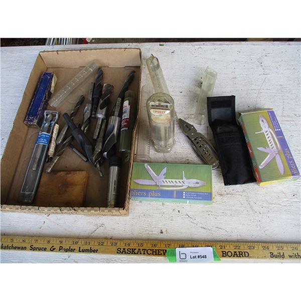 (2) Pliers Plus, Drill Bits, Misc.