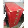 Image 1 : Red Wooden Storage Cabinets