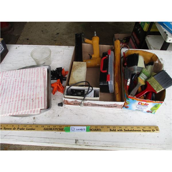 Mirrors, Paint Brushes, Brad Nailer, Bit Set, Tester, Misc.