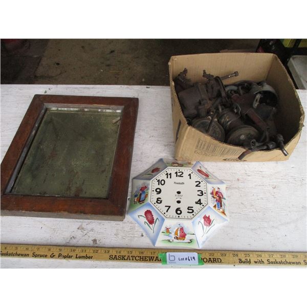 Mirror, Forstville Clock Cover, Carburetor, Weights