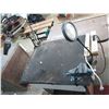 Image 4 : (2) Work Table Stands (1 - Iron Top with Vise, Casters, (2) Work Lights - 30 x 24", Other is 36 x 23