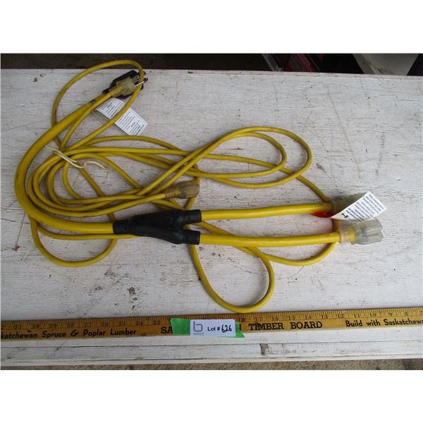 Heavy Duty Extension Cord with Splitter