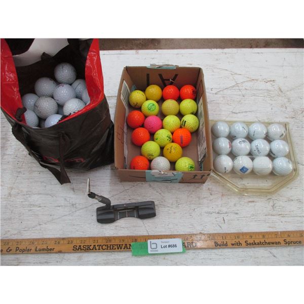 Golf Balls, Putter Head Paper Weight