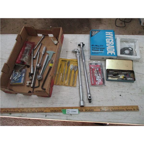 Wood Drill Bits, Carburetor Kit, Ratchets, Misc. Bodnarus Auctioneering