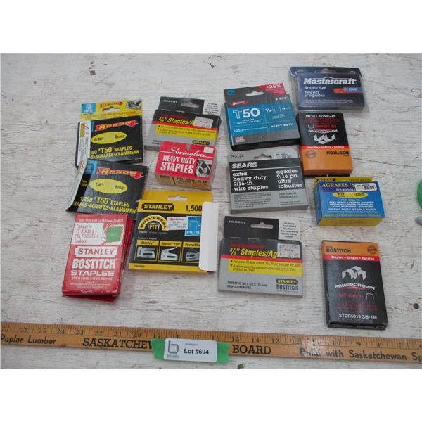 Mixed Lot of Staples (3/8", 9/16", 1/4")