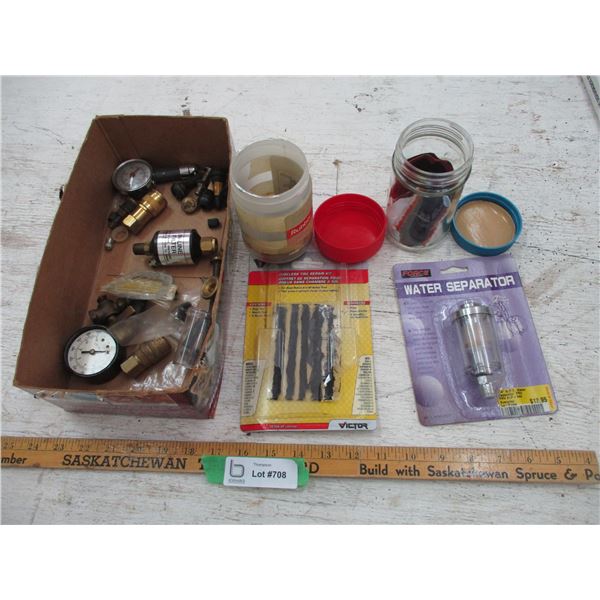 Tire Patch, Gauges, Brass Valves