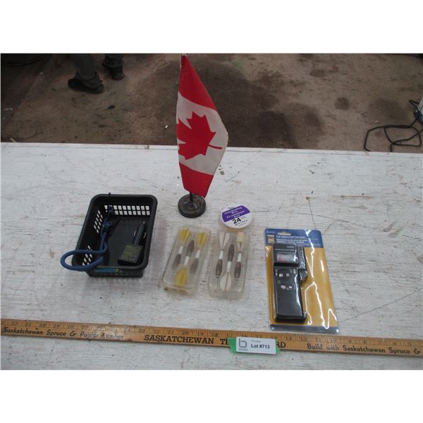 (2) Sets of Darts, Fuse Tester, Misc.