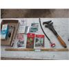 Image 1 : Road Maps, Anti-Freeze Tester, Vintage 14" Pipe Wrench, Misc.