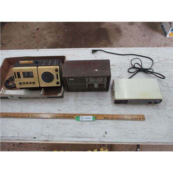 (3) Clock Radios (Philco, Misc.)