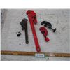 Image 1 : (2) Pipe Wrenches, (3) Pipe Cutters
