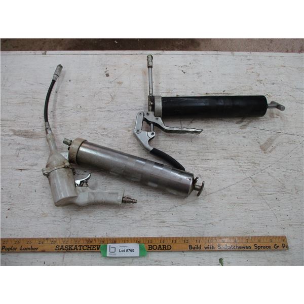 (2) Grease Guns (1 - Has Air Adapter)