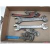 Image 3 : (3) Pipe Wrenches, Wrenches, Slide Hammer, Misc.