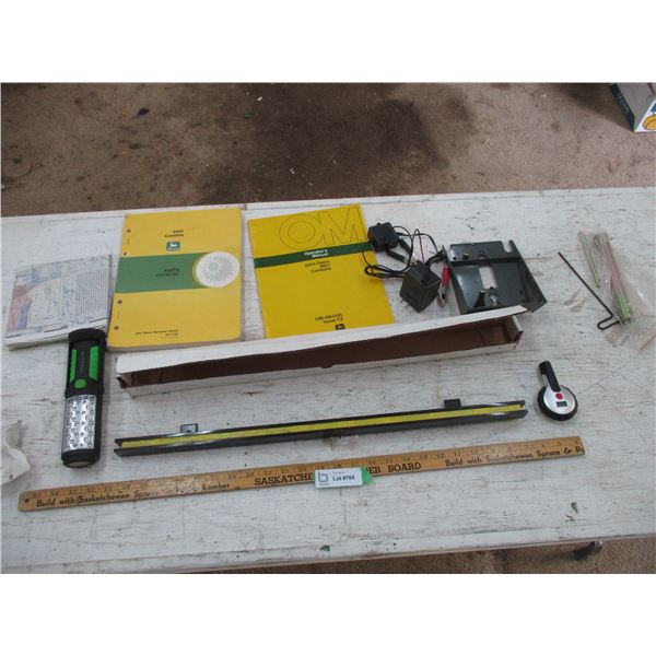 Magnetic Wall Mount, John Deere Combine Manuals, Flashlight, Misc.