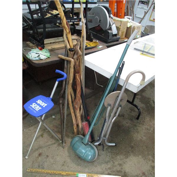 Willows, Floor Polisher, (2) Sitting Chairs, Ice Scraper