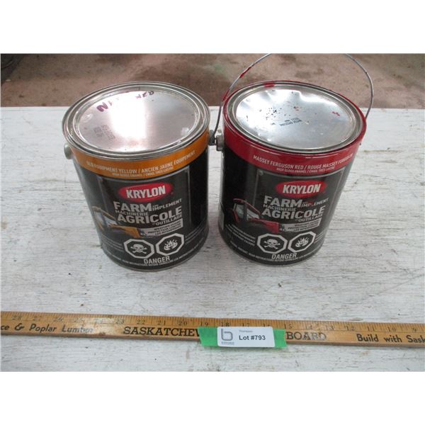 Krylon Paint (Red - Partial, Yellow - Full)