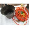 Image 2 : Small Galvanized Pail, Extension Cords, Fire Extinguisher, Misc.
