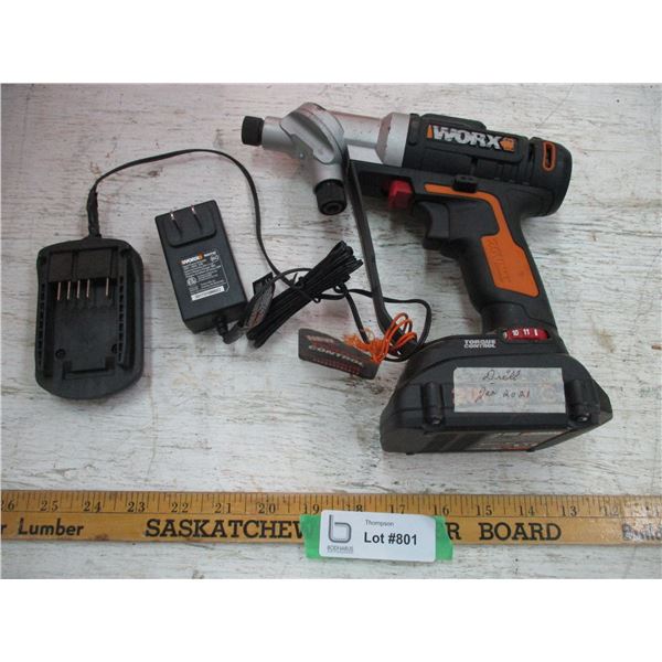 Worx 20v SwitchDriver Drill with Charger