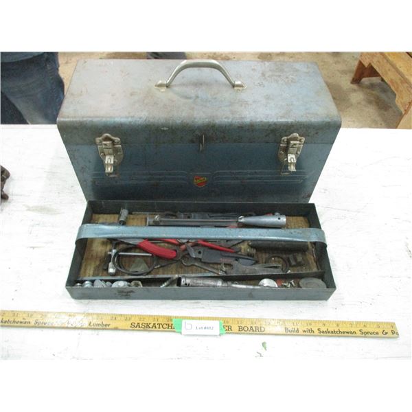 Metal Tool Box with Contents