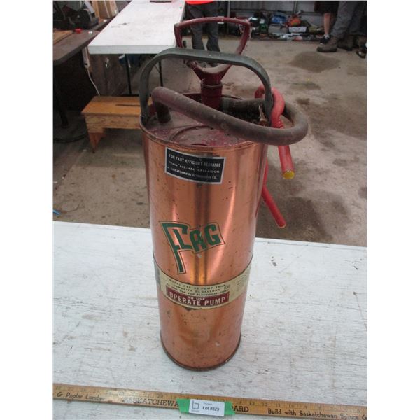 Vintage Flag Fire Extinguisher (Windsor, Ontario) Bodnarus Auctioneering