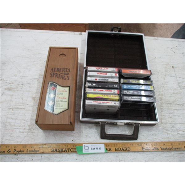 Case with Cassettes, Alberta Springs Wooden Box