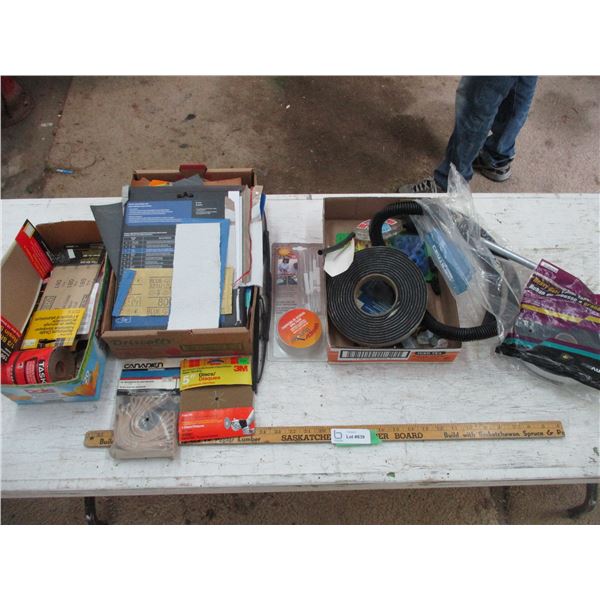 Sandpaper, Weather Stripping, Elastic Bands, Fasteners, Fittings, Misc.