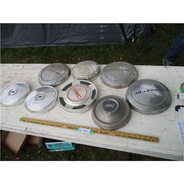 Vintage Hub Caps (GMC, Chevrolet, Meteor)
