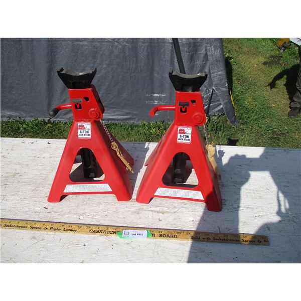 Pair of Torin Big Red 6 Ton Car Stands