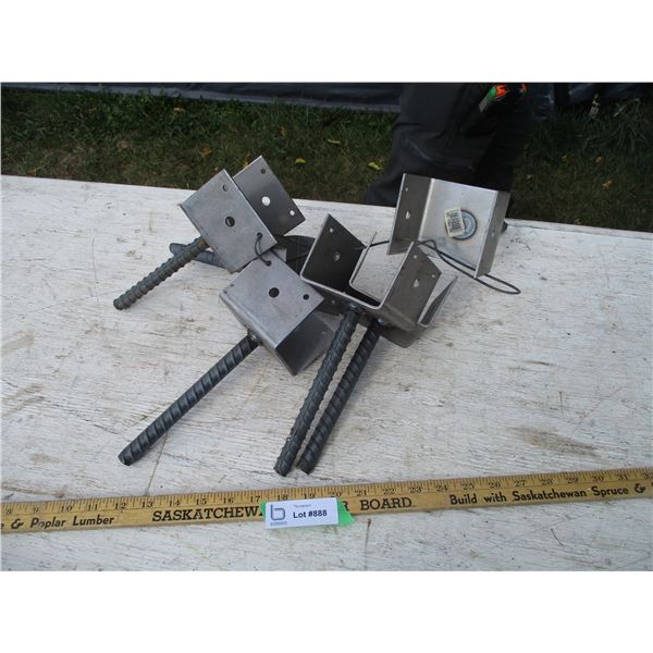 (6) Cement Brackets (3-1/2" x 3-1/2")