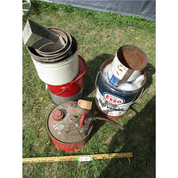 Esso Pails, Fuel Pail, Tins