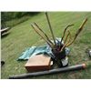 Image 1 : Canes, Tarps, Wooden Box with Contents, Gaskets, Misc.
