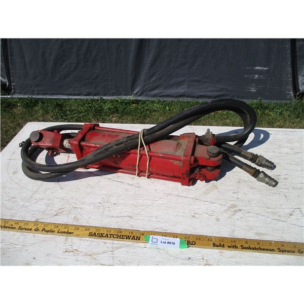 Red Hydraulic Ram